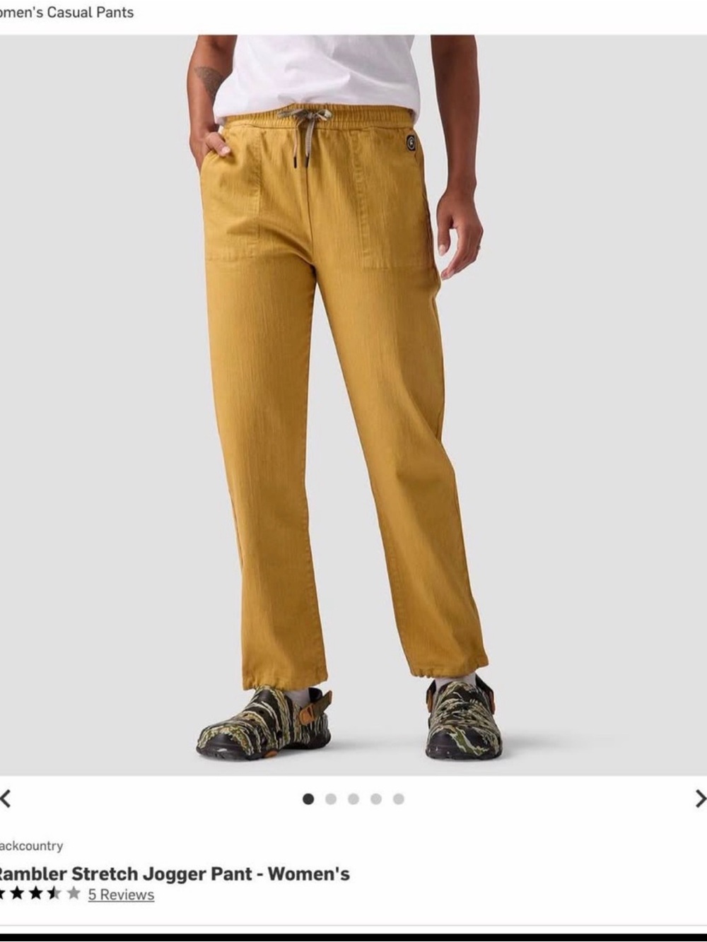 Men's Rambler Stretch Jogger Pant - Mustard